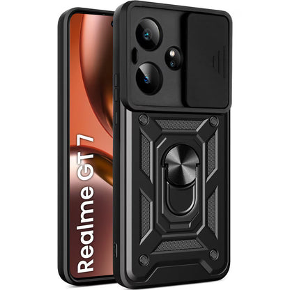 Калъф за Realme GT 7, Techsuit, CamShield, Черен