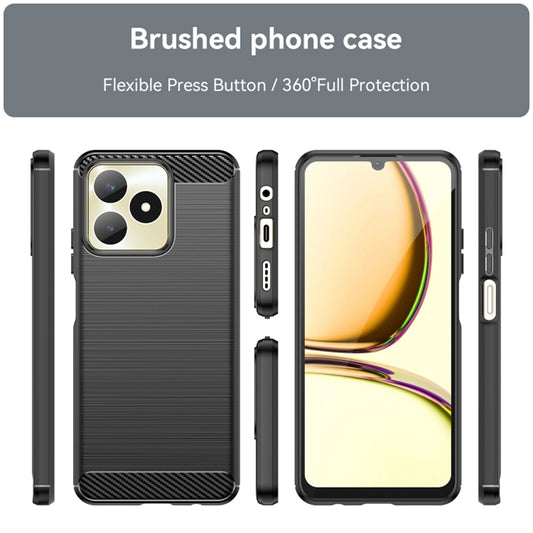 Калъф за Realme Note 50 / C51, Techsuit, Карбон, Черен