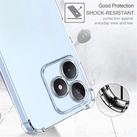 Калъф за Realme Note 50 / C51, Techsuit, противоударен прозрачен, прозрачен