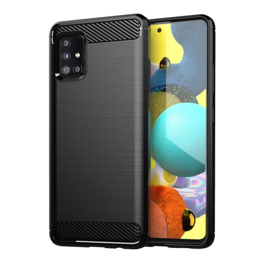 Калъф за Samsung Galaxy A71 A715, OEM, Карбон, Черен