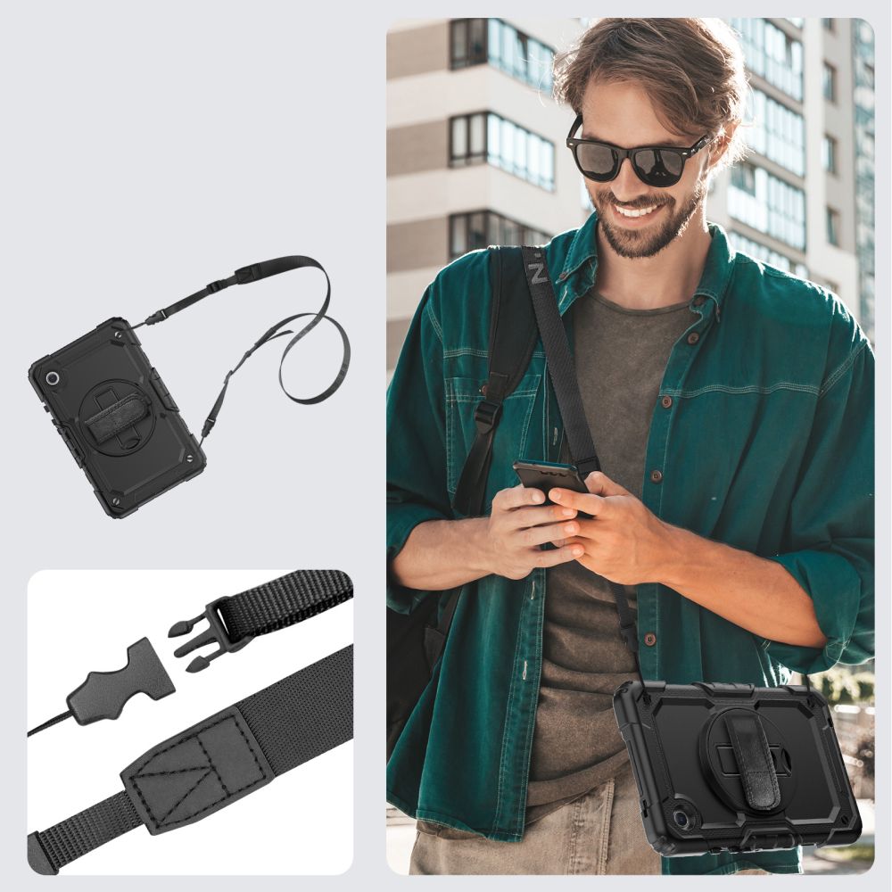 Калъф за Samsung Galaxy Tab A11 / Tab A9, Tech-Protect, Solid360, Черен