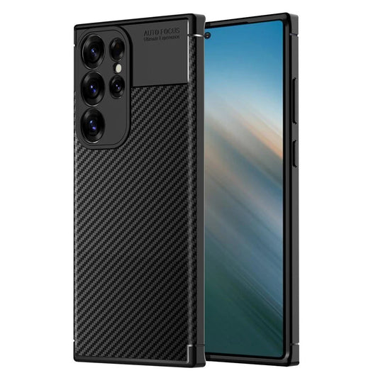 Калъф за Samsung Galaxy S25 Ultra S938, Techsuit, CarbonFiber, Черен
