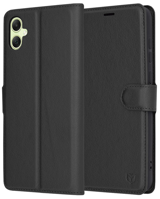 Калъф за Samsung Galaxy A05 A055, Techsuit, Leather Folio, Черен