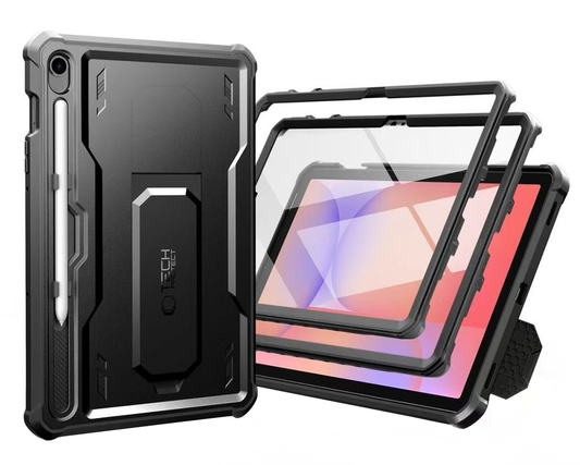 Калъф за Samsung Galaxy Tab S10 Lite / Tab S10 FE / Tab S9, Tech-Protect, Kevlar Pro, Черен