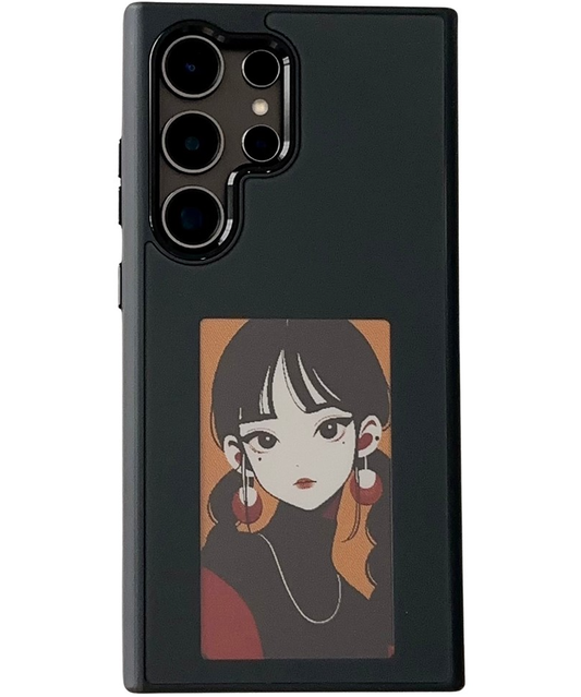 Калъф за Samsung Galaxy S24 Ultra S928, OEM, Персонализиран E-Ink дисплей, Черен