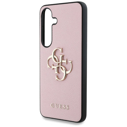 Калъф за Samsung Galaxy S25+ S936, Guess, 4G Grained Big and Classic Logo, Розов, Реупакован