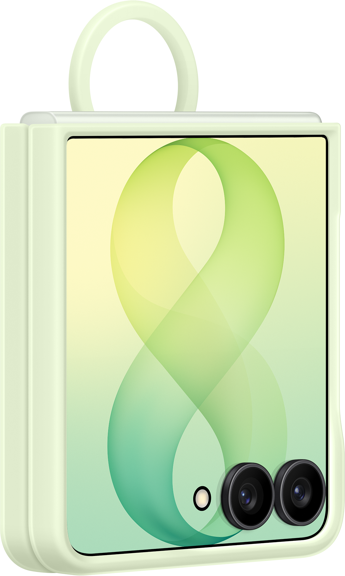 Калъф за Samsung Galaxy Z Flip8 F776, силиконов магнитен пръстен, зелен EF-EF776CGEGWW