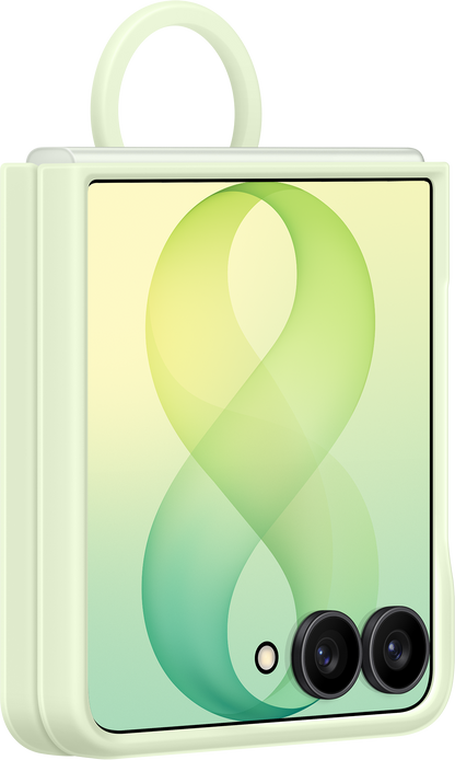 Калъф за Samsung Galaxy Z Flip8 F776, силиконов магнитен пръстен, зелен EF-EF776CGEGWW