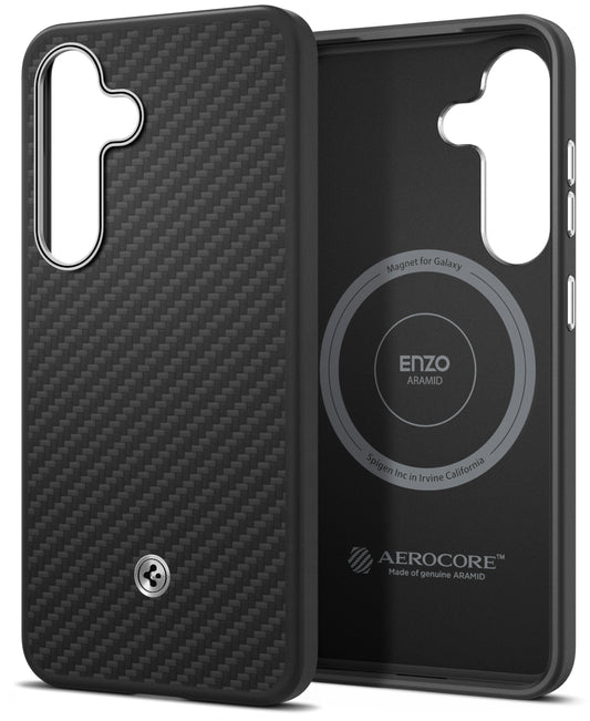 Case for Samsung Galaxy S25+ S936, Spigen Enzo Aramid Magnet, Black GP-FPS936PGABW