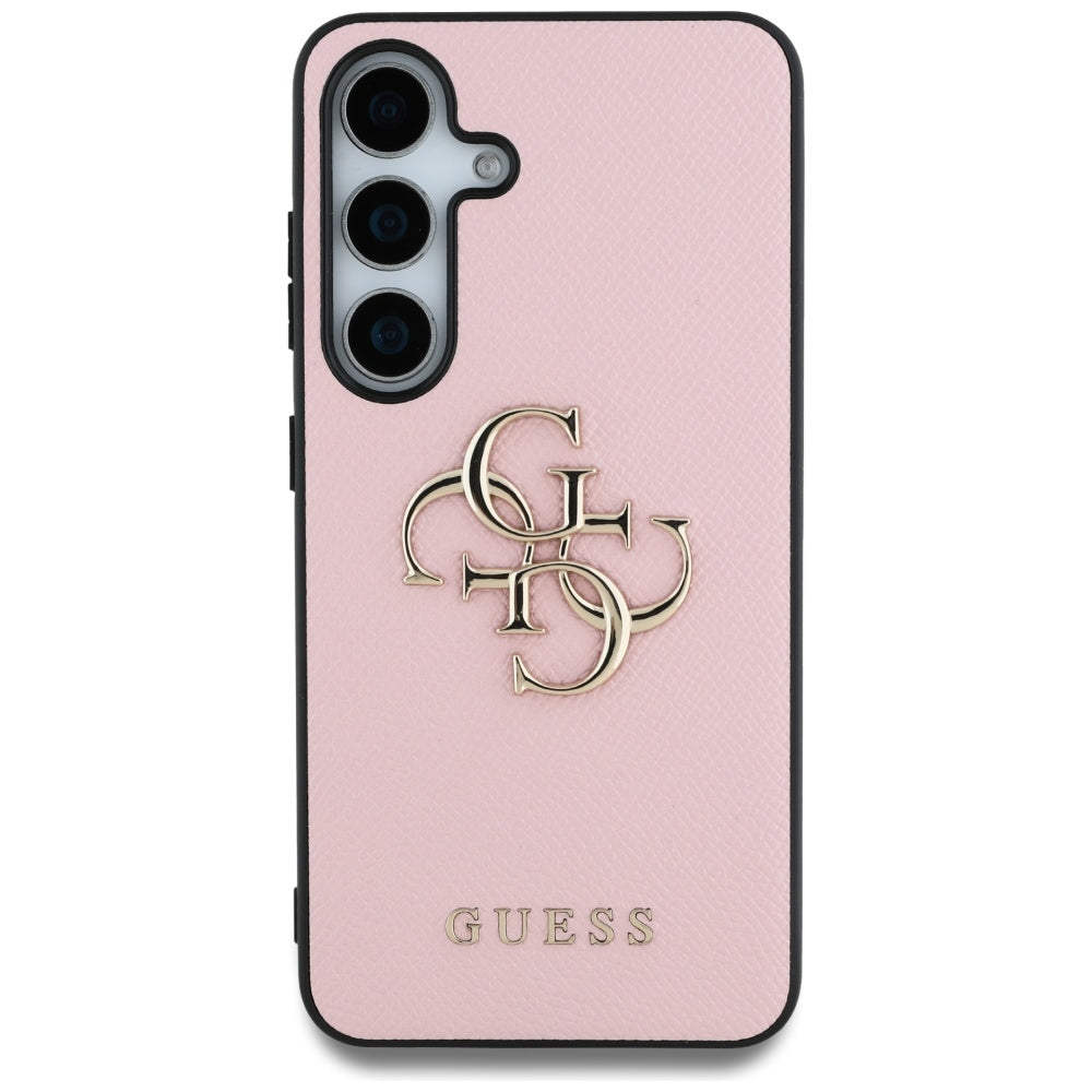 Калъф за Samsung Galaxy S25+ S936, Guess, 4G Grained Big and Classic Logo, Розов, Реупакован