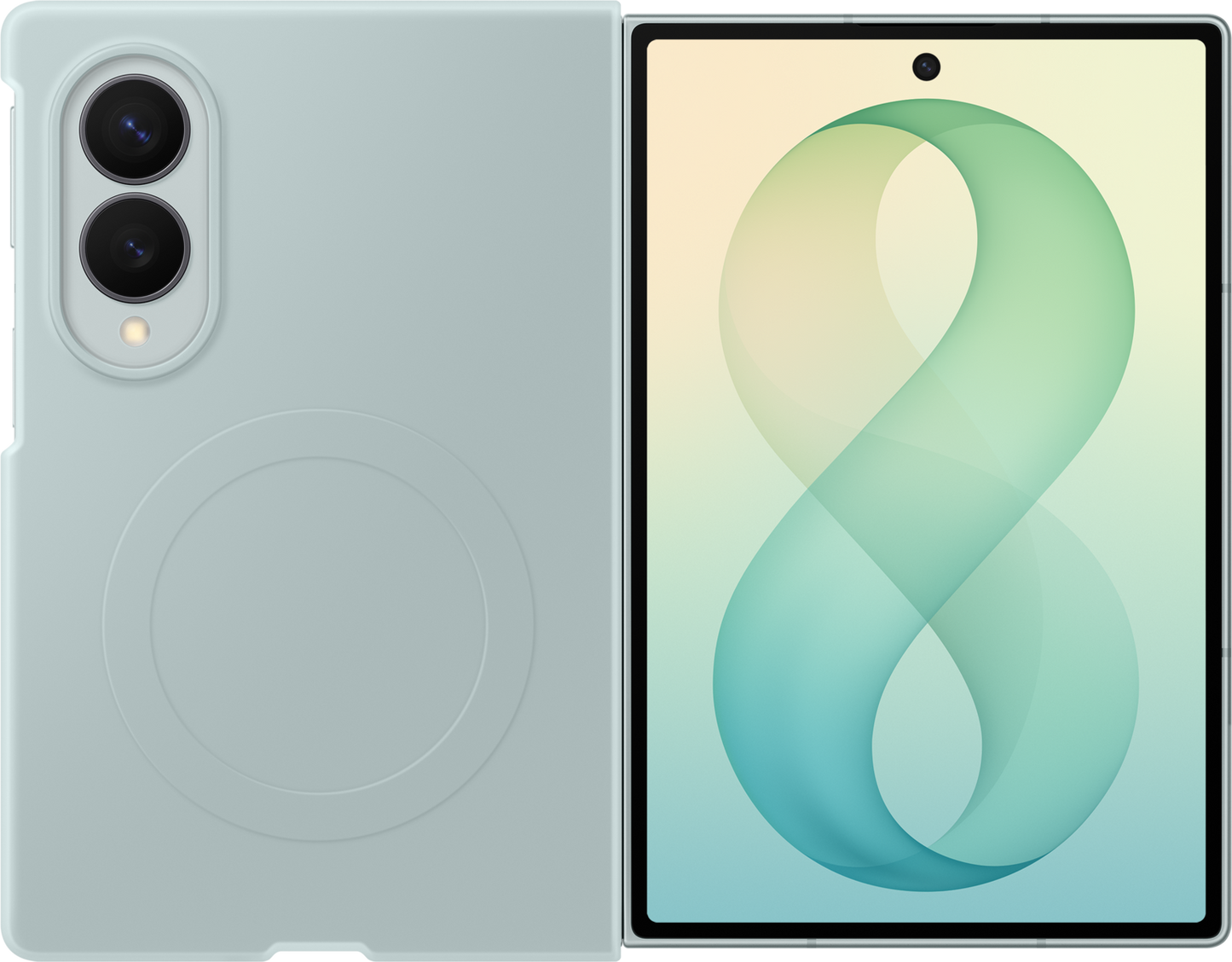 Калъф за Samsung Galaxy Z Fold8 F971, силиконов магнитен калъф, зелен EF-EF971CGEGWW