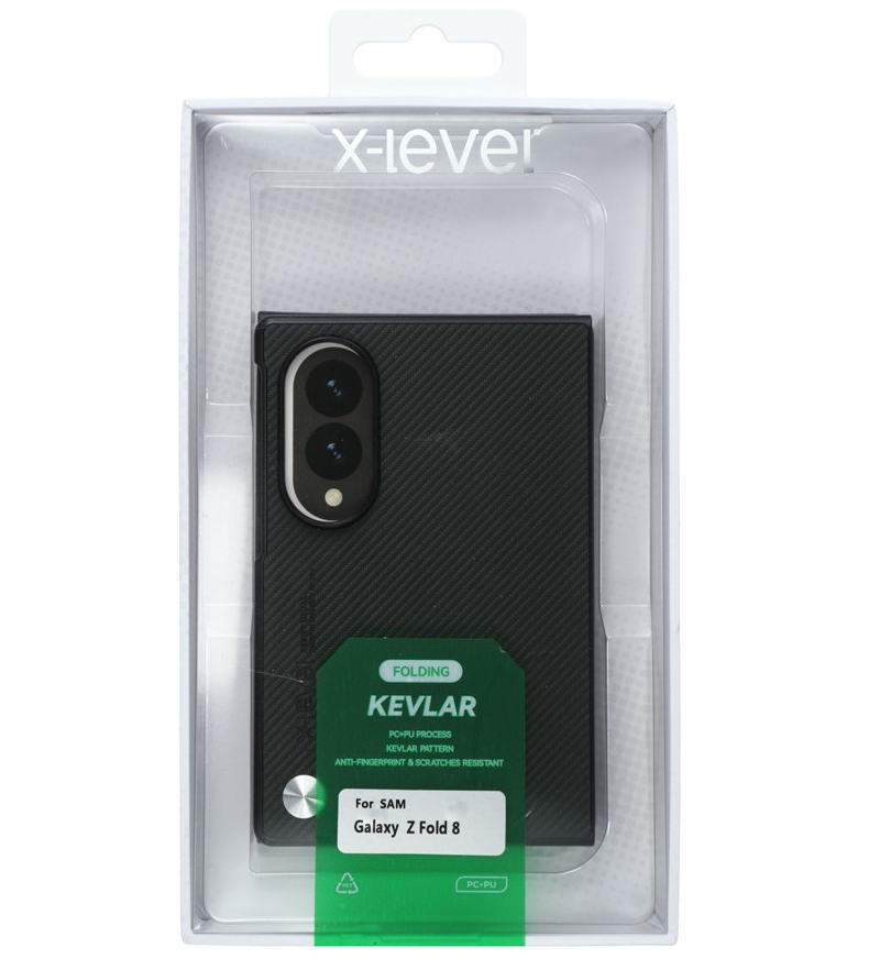 Калъф за Samsung Galaxy Z Fold8 F971, X-Level, Карбон, Черен
