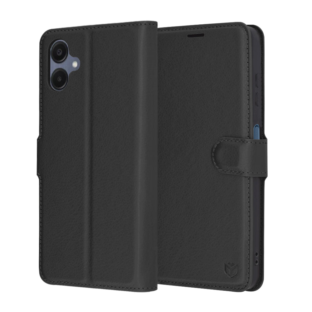 Калъф за Samsung Galaxy A06 A065, Techsuit, Leather Folio, Черен