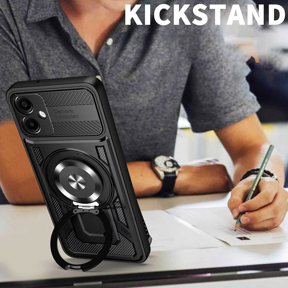 Калъф за Samsung Galaxy A07 4G A075, Techsuit, RuggedCam, Черен