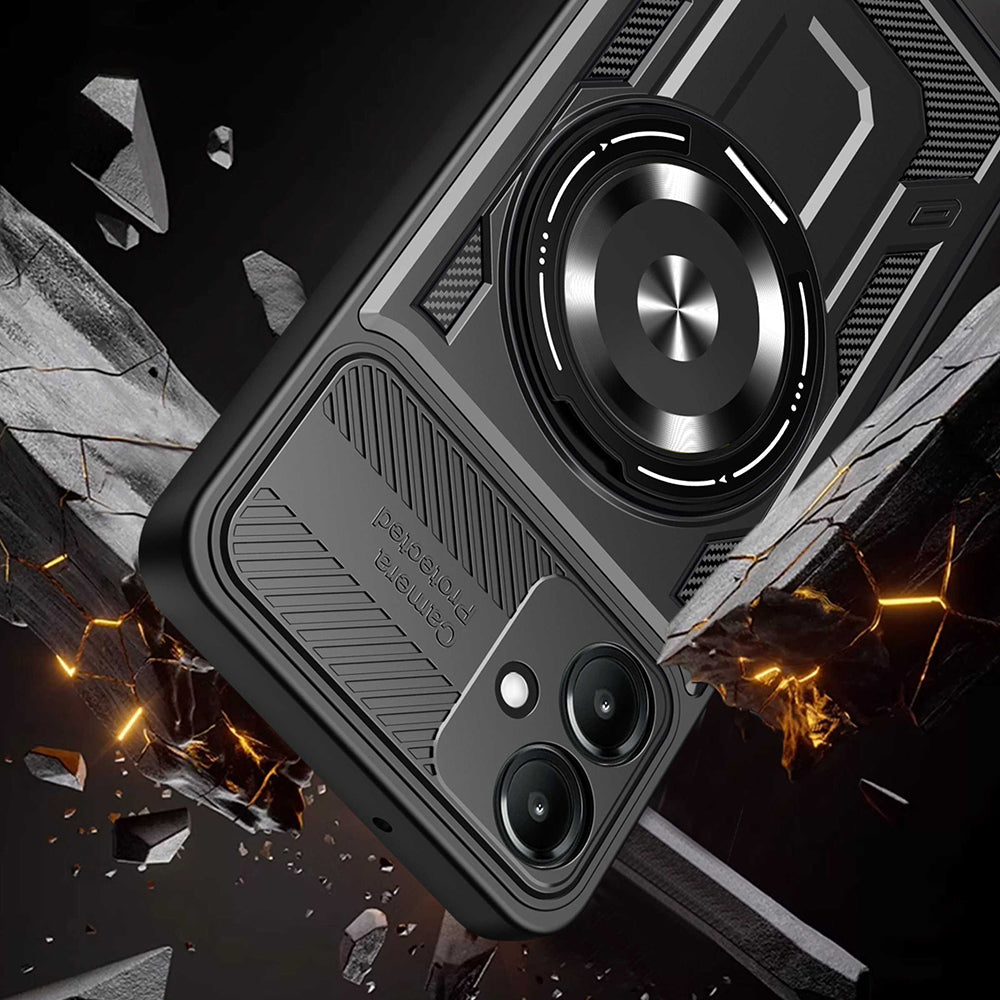 Калъф за Samsung Galaxy A07 4G A075, Techsuit, RuggedCam, Черен