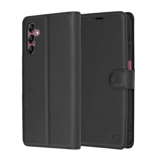 Калъф за Samsung Galaxy A14 A145 / A14 5G A146, Techsuit, Leather Folio, Черен