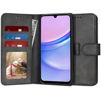 Калъф за Samsung Galaxy A15 5G A156 / A15 A155, Techsuit, Diary Book, Черен