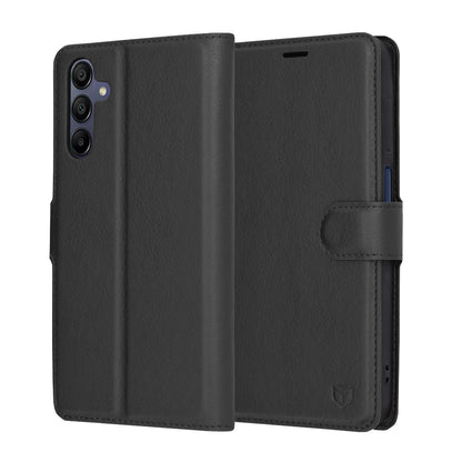 Калъф за Samsung Galaxy A15 5G A156 / A15 A155, Techsuit, кожен фолио, черен