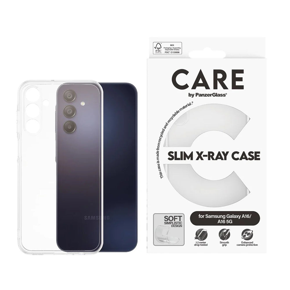 Калъф за Samsung Galaxy A16 4G A165, PanzerGlass, Care Fashionable, Прозрачен