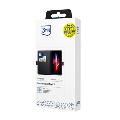 Калъф за Samsung Galaxy A16 5G A166 / A16 4G A165, 3MK, Wallet, Черен