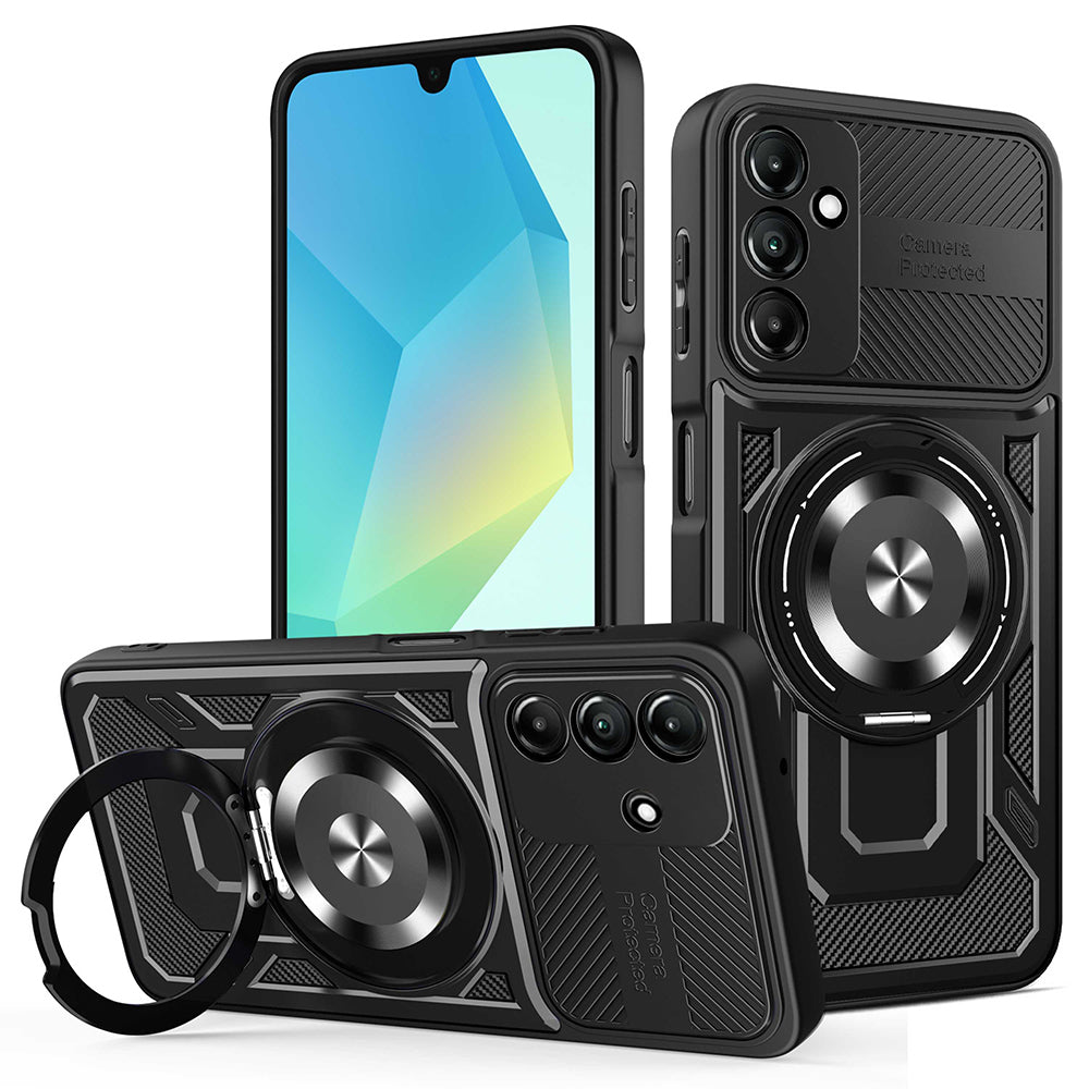 Калъф за Samsung Galaxy A16 5G A166 / A16 4G A165, Techsuit, RuggedCam, Черен