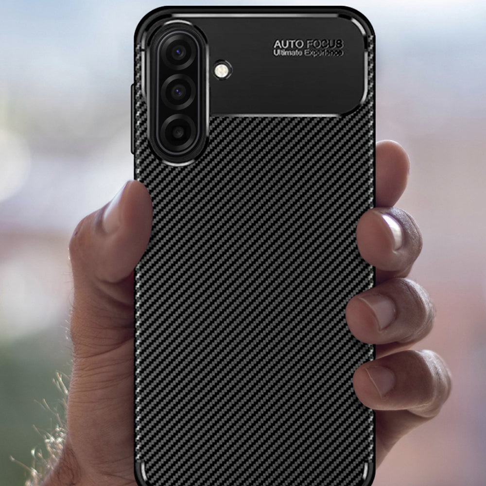 Калъф за Samsung Galaxy A17 5G, Techsuit, CarbonFiber, Черен