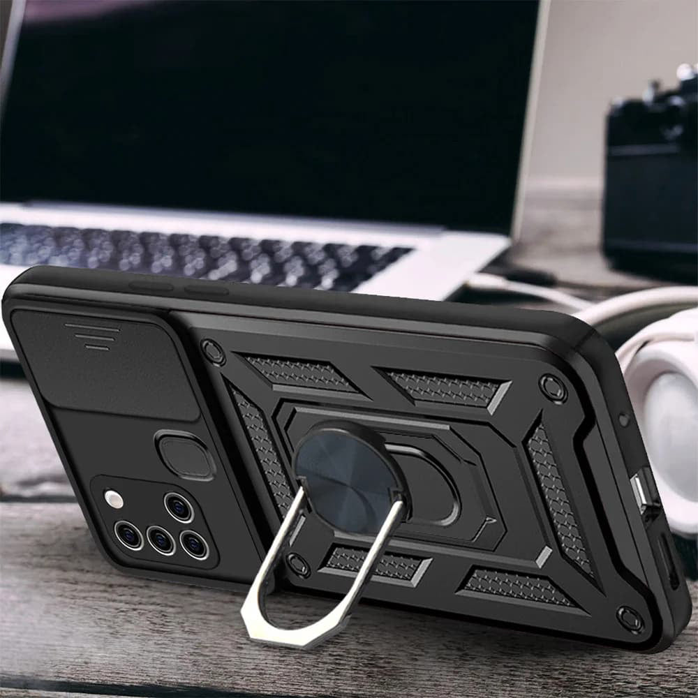 Калъф за Samsung Galaxy A21s A217, Techsuit, CamShield, Черен