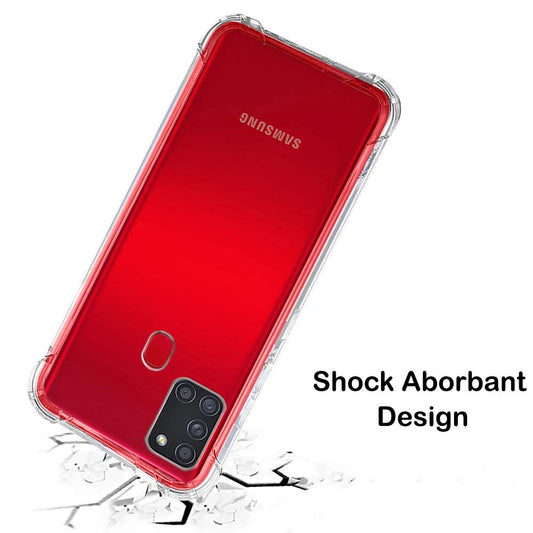 Калъф за Samsung Galaxy A21s A217, Techsuit, противоударен прозрачен, прозрачен