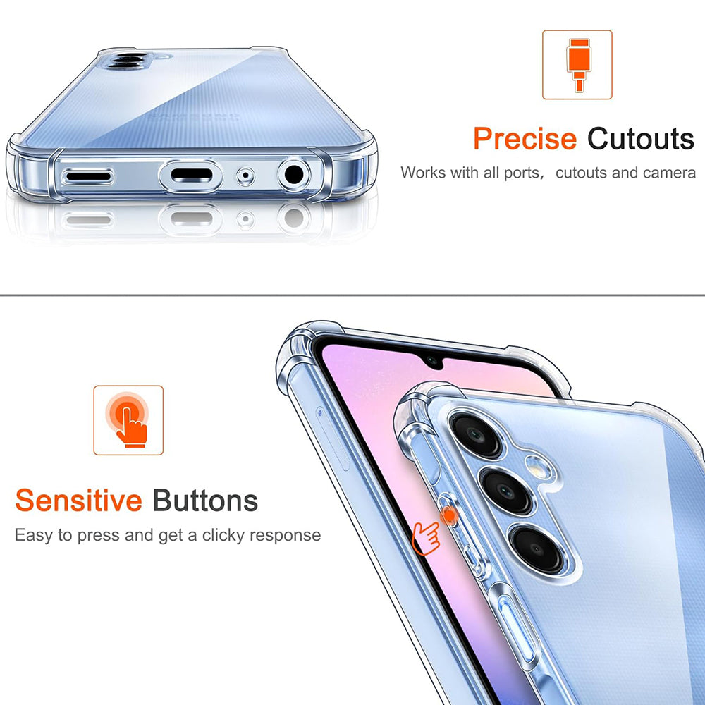 Калъф за Samsung Galaxy A25 A256, Techsuit, противоударен прозрачен, прозрачен