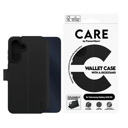 Калъф за Samsung Galaxy A26 A266, PanzerGlass, с функция за поставка и портфейл, черен