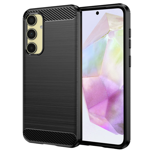Калъф за Samsung Galaxy A35 5G A356, Techsuit, Карбон, Черен