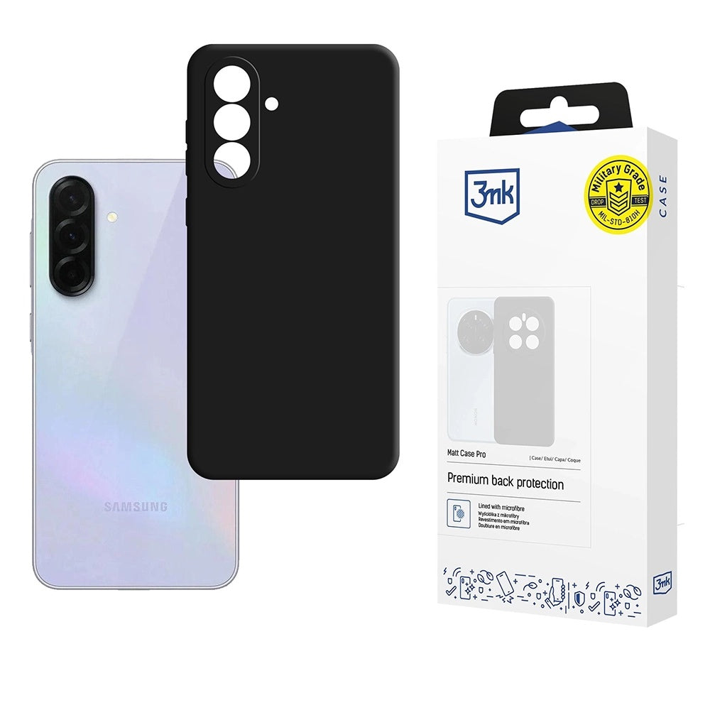 Калъф за Samsung Galaxy A36 A366, 3MK, Pro, Матиран Черен