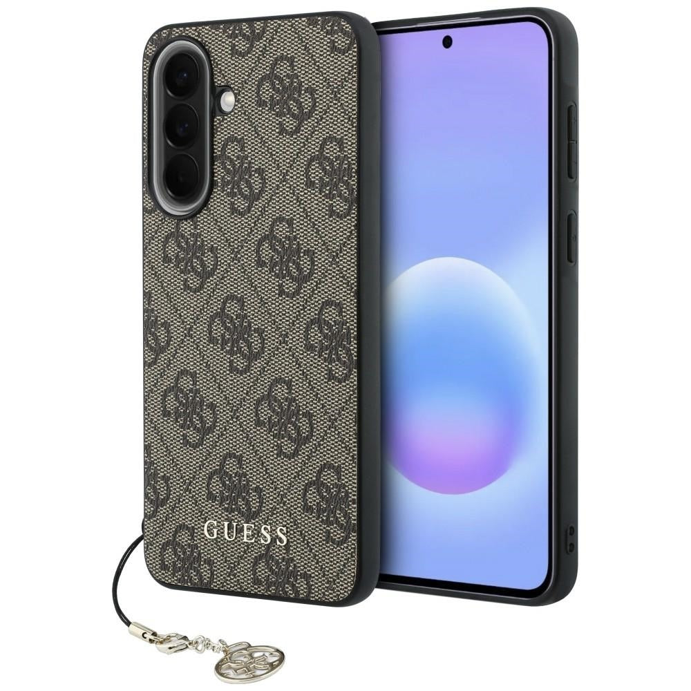 Калъф за Samsung Galaxy A37 5G, Guess, 4G Classic Logo Charm, Кафяв