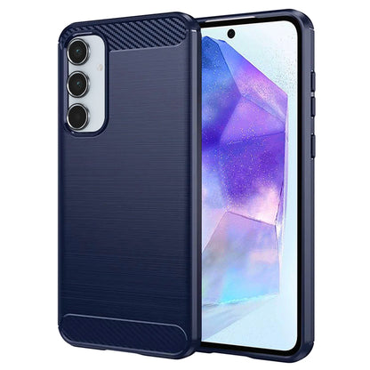 Калъф за Samsung Galaxy A55 5G A556, Techsuit, Карбон, Син