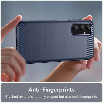 Калъф за Samsung Galaxy A55 5G A556, Techsuit, Карбон, Син