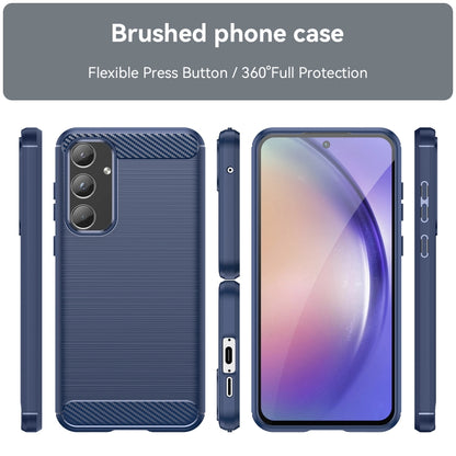 Калъф за Samsung Galaxy A55 5G A556, Techsuit, Карбон, Син
