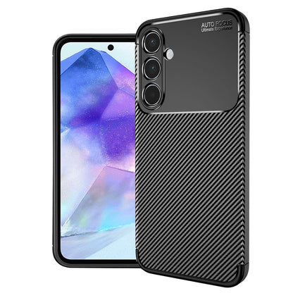 Калъф за Samsung Galaxy A55 5G A556, Techsuit, CarbonFiber, Черен