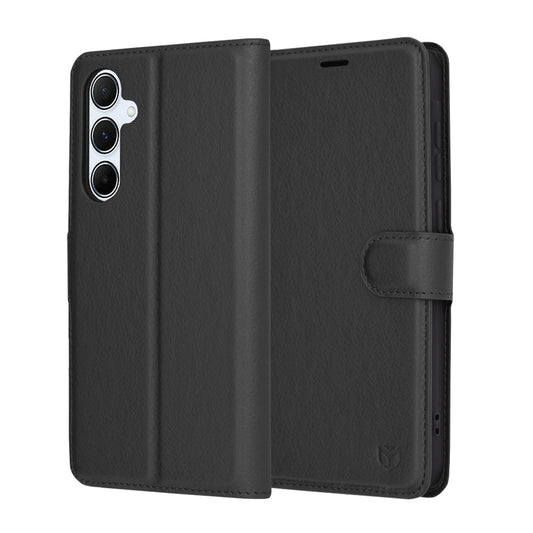 Case for Samsung Galaxy A55 5G A556, Techsuit, Leather Folio, Black
