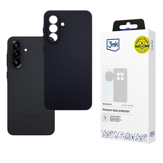 Калъф за Samsung Galaxy A56 A566, 3MK, Матиран Черен