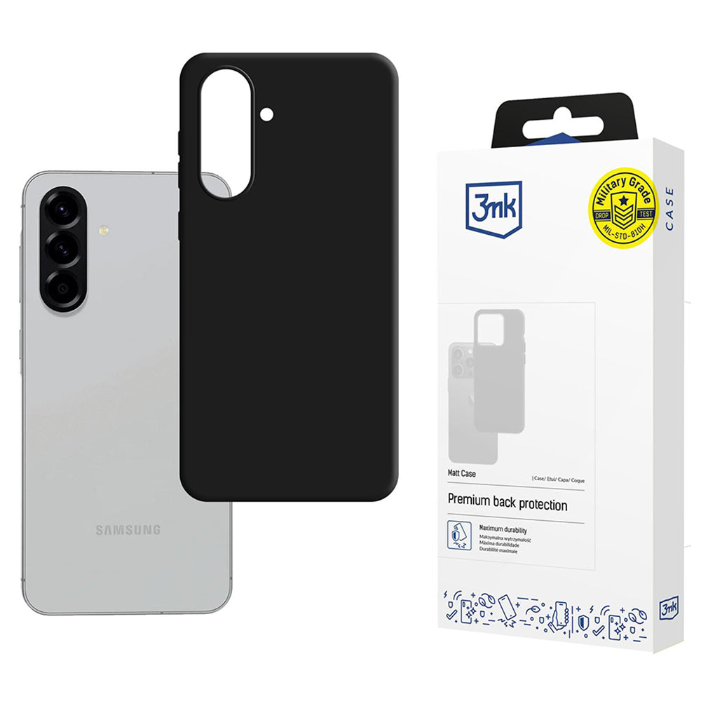 Калъф за Samsung Galaxy A56 A566 / A36 A366, 3MK, Матиран Черен