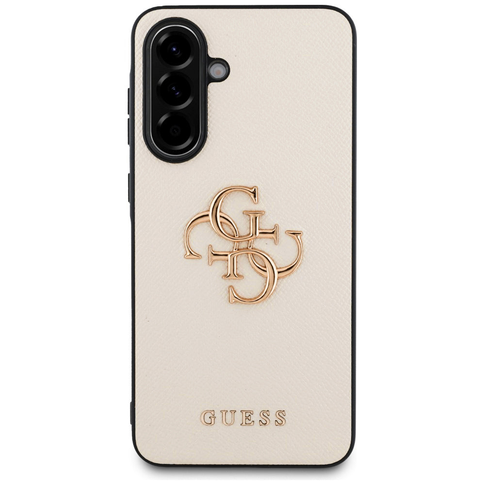 Калъф за Samsung Galaxy A56 A566, Guess, 4G Grained Big and Classic Logo, Бежов