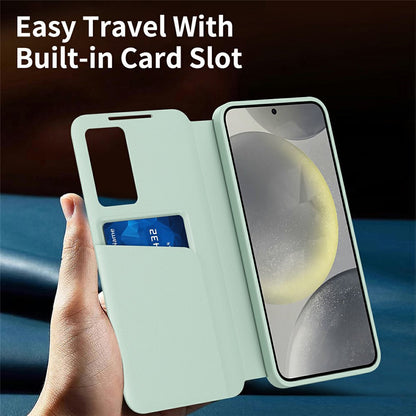 Case for Samsung Galaxy A57 5G, Techsuit, SmartView, Green