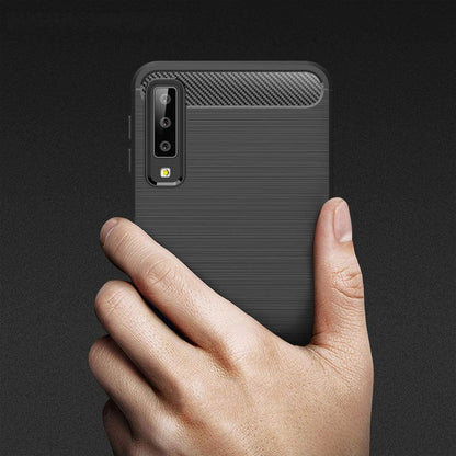 Калъф за Samsung Galaxy A7 (2018) A750, Techsuit, Карбон, Черен