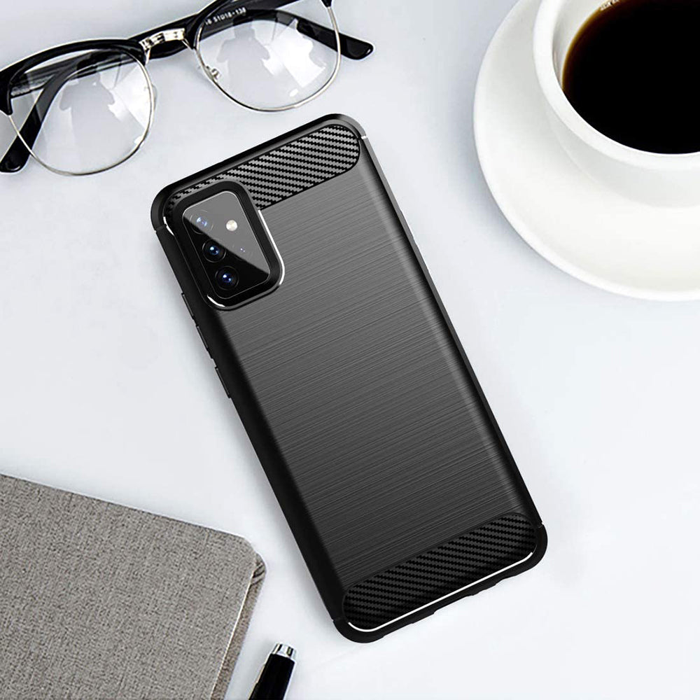 Калъф за Samsung Galaxy A72 A725 / A72 5G A726, Techsuit, Карбон, Черен