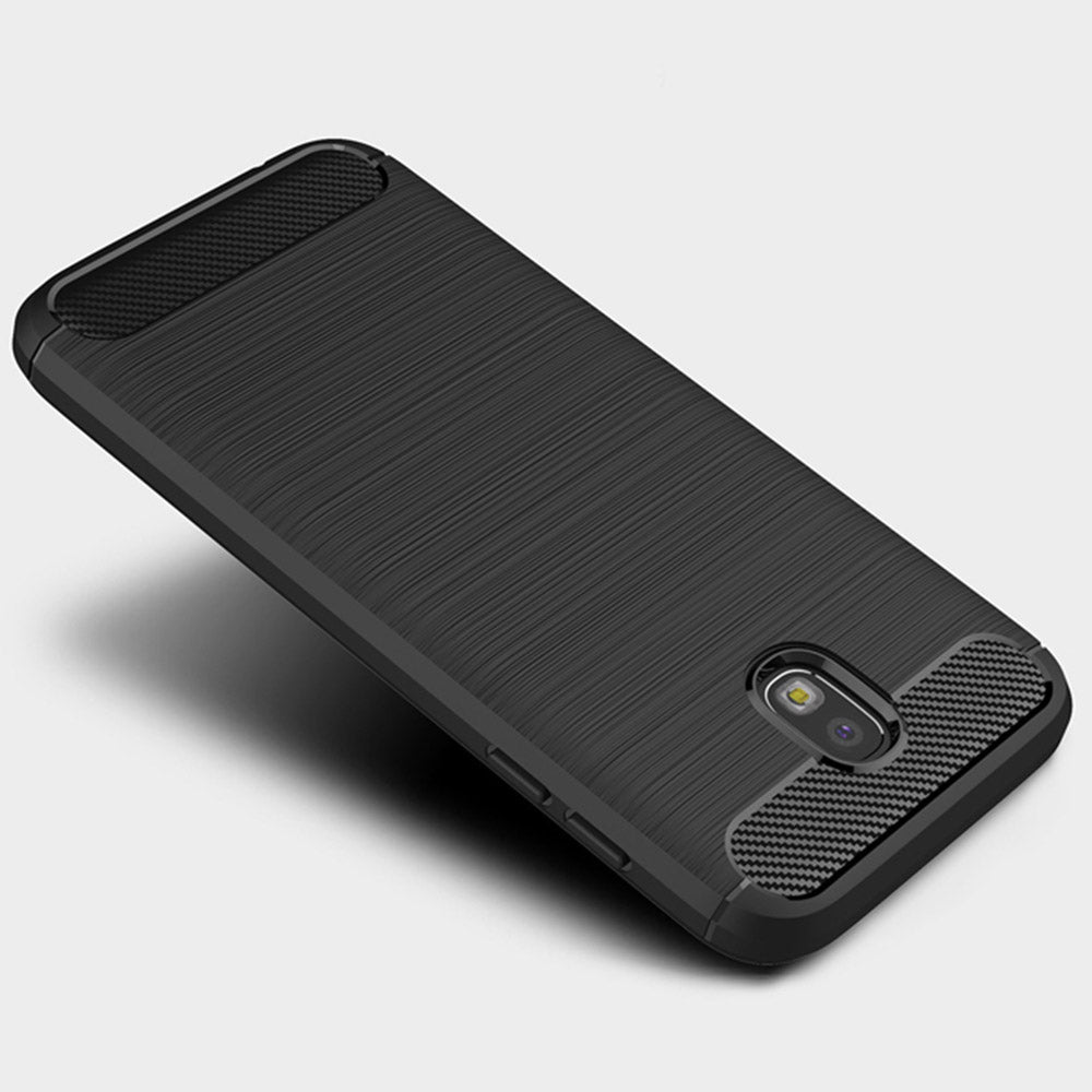 Калъф за Samsung Galaxy J7 (2017) J730, Techsuit, Карбон, Черен