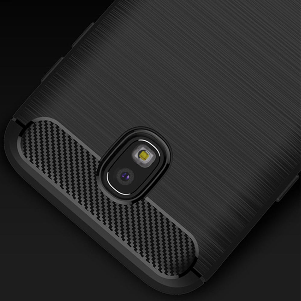 Калъф за Samsung Galaxy J7 (2017) J730, Techsuit, Карбон, Черен
