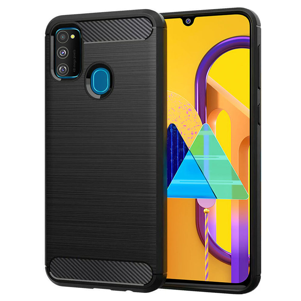 Калъф за Samsung Galaxy M21 M215 / M30s M307, Techsuit, Карбон, Черен