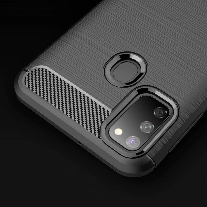 Калъф за Samsung Galaxy M21 M215 / M30s M307, Techsuit, Карбон, Черен