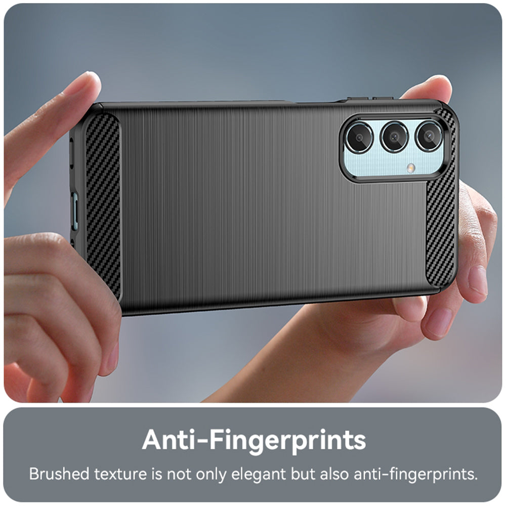 Калъф за Samsung Galaxy M35, Techsuit, Карбон, Черен