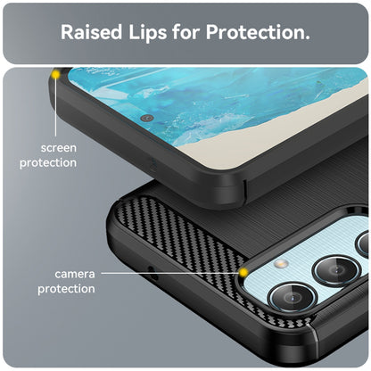 Калъф за Samsung Galaxy M35, Techsuit, Карбон, Черен
